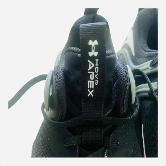 Under Armour HOVR  Apex 3 athletic sports gym shoes 9.5 black grey lace up - Picture 7 of 16